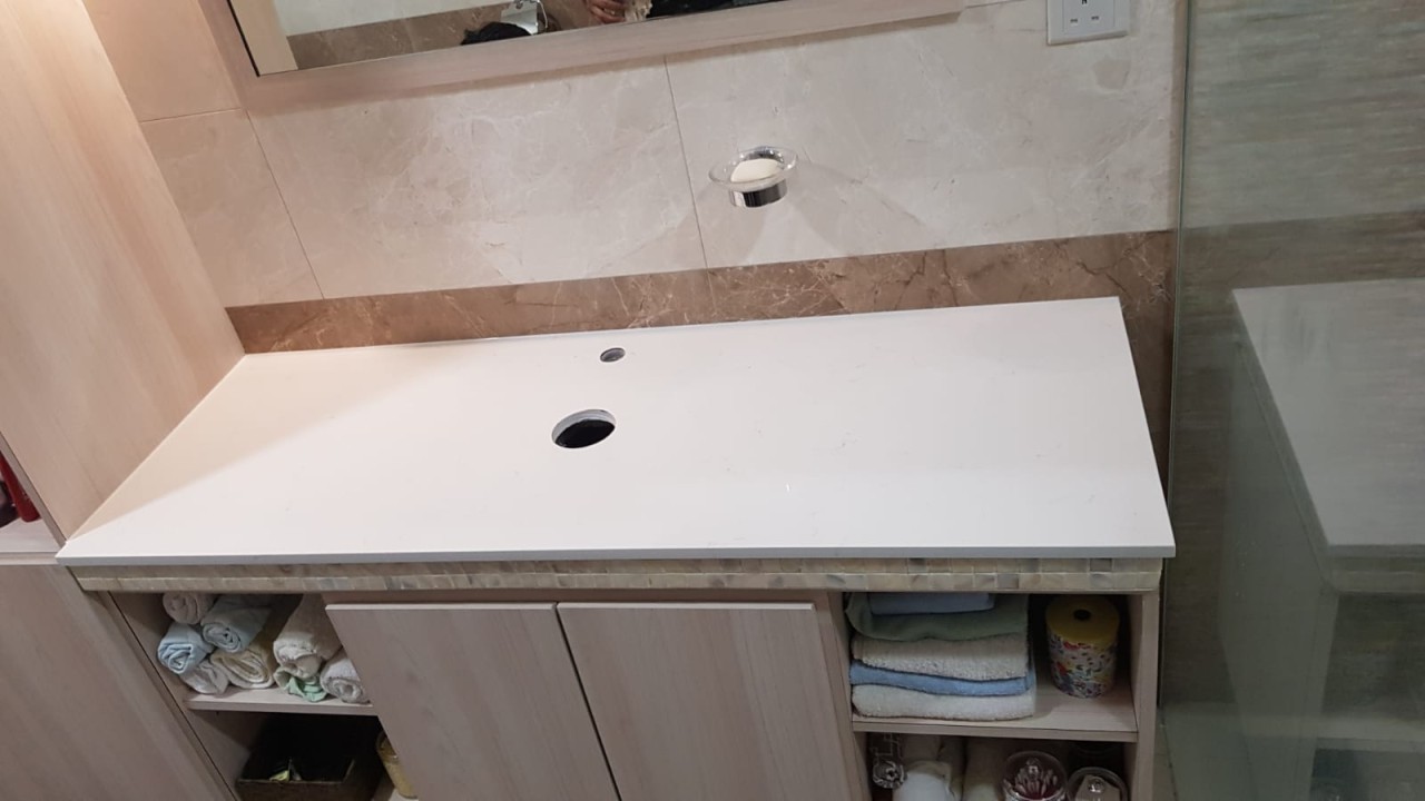 iQuartz Kitchen Top Reviews, Marble Quartz, Hachi Flush Mount Sink